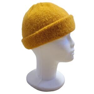 Forever 21 Mustard Yellow Beanie‎ Hat Womens OS Sweater Knit Winter Cold Weather